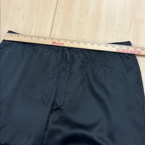 Victoria's Secret Intimates & Sleepwear Black Satin Ruffles hem women’s Pants XL - Picture 8 of 12